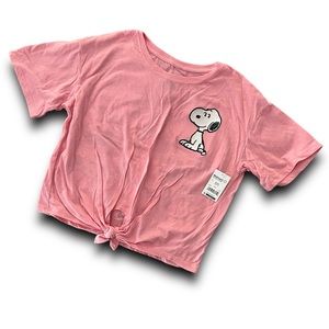 NWT - Peanuts Tie Front Crop Top from Walmart